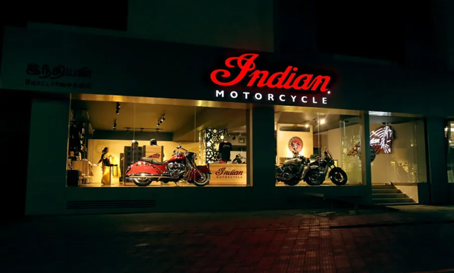 Indian shop motorcycle showroom