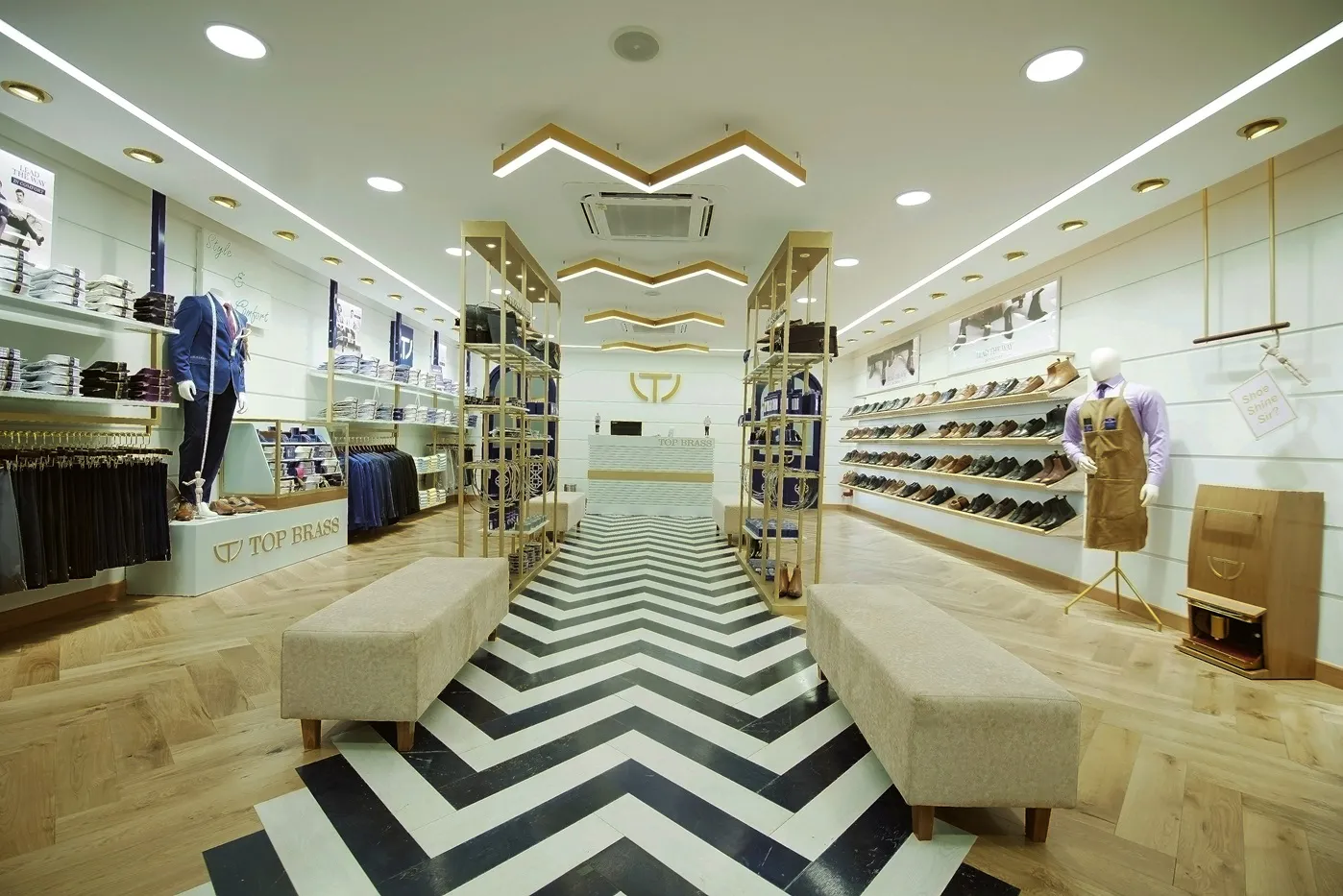 Top Brass Store Design,Flagship Retail Store,Appreal Store Design